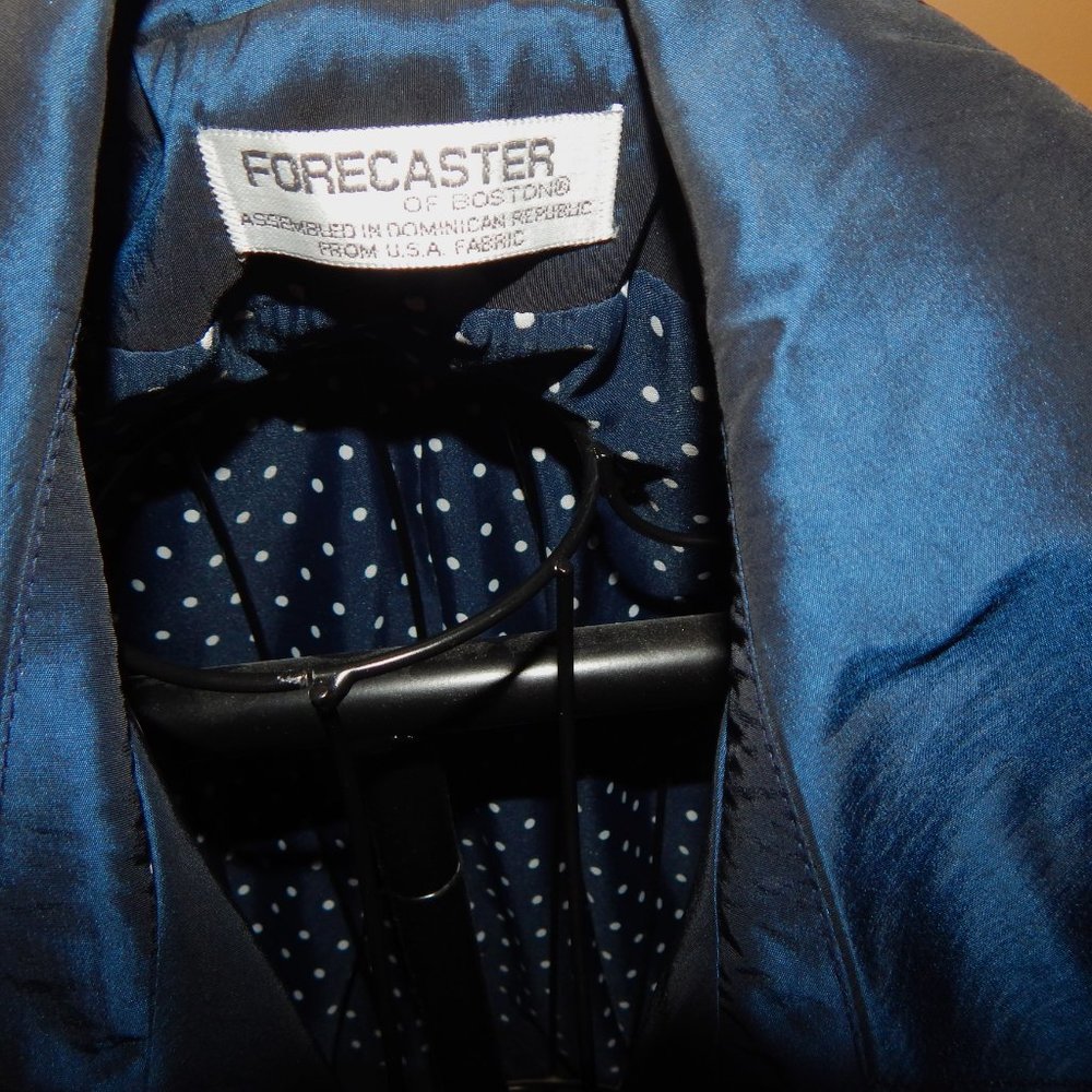 Ladies Forecaster of Boston Trench - Rain Coat - Jacket ~11/12 Petite~ Navy Blue - Picture 6 of 11